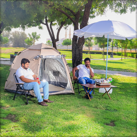 Cream Pop up Camping Tent with Carry Bag