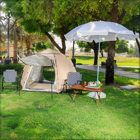 Cream Pop up Camping Tent with Carry Bag