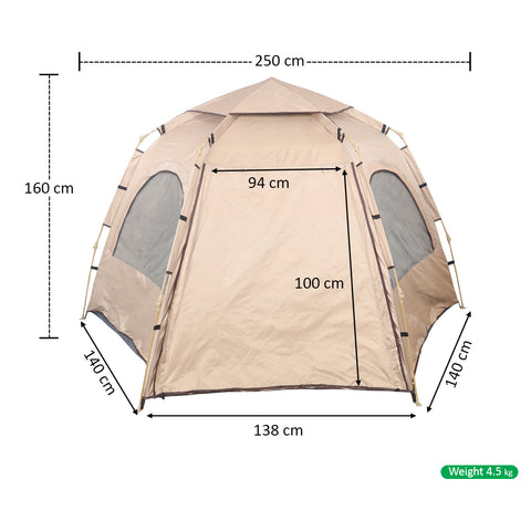 Easy setup cream pop up tent for camping