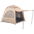 Cream pop up camping tent with carry bag