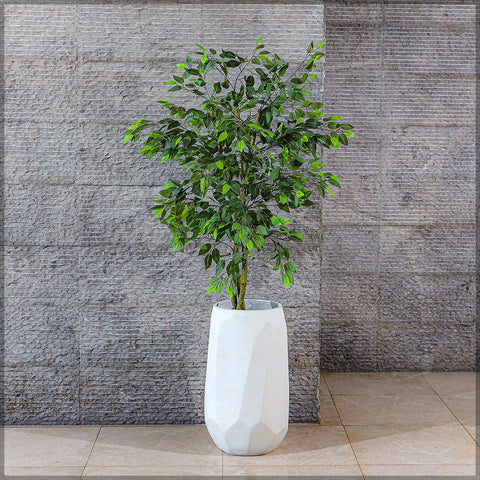 Creative Geometric Design White Vase