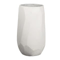 Contemporary white geometric vase