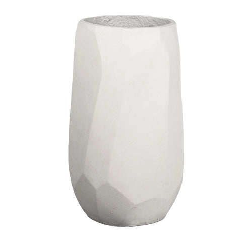 Contemporary white geometric vase