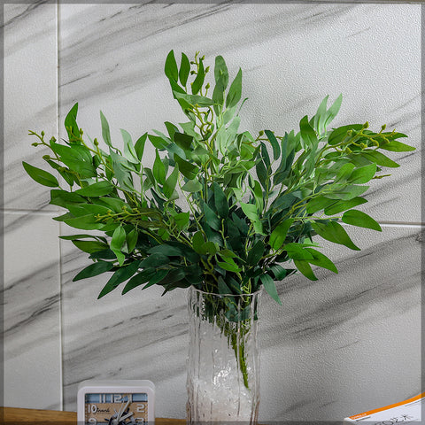 Decorative fake willow leaves for enhancing interior design