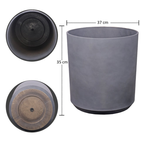 Elegant Gray Plastic Pots