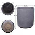 Large grey plastic plant pots