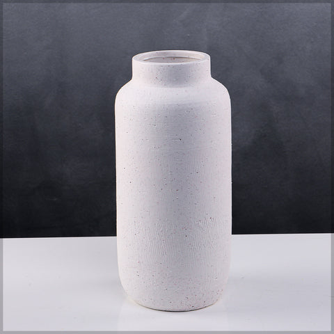 Stylish modern ceramic vase with a cylindrical design for centerpieces