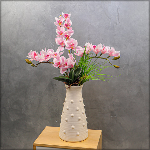 Nearly Natural Cymbidium Pink Flowers