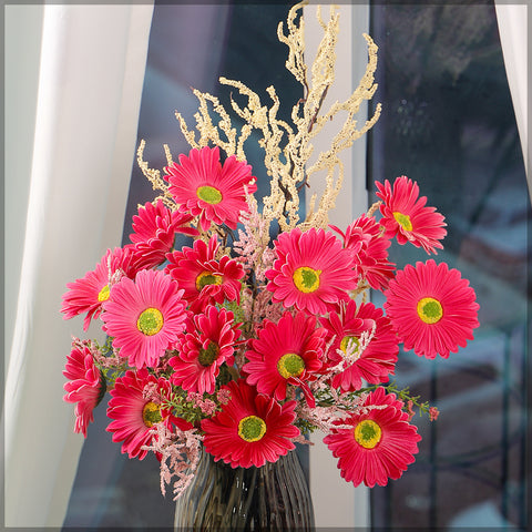 Nearly Natural Gerbera Flower Arrangement