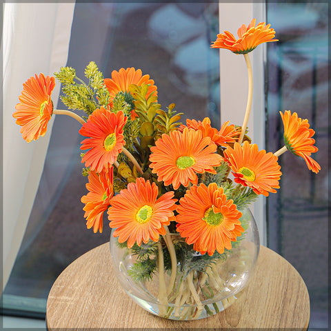 Nearly Natural Gerbera Flower Arrangement