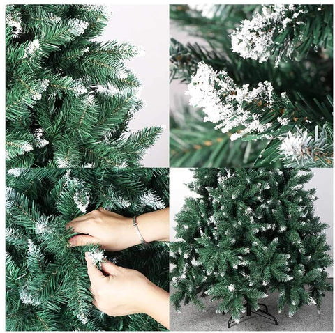 Frosted Tips Christmas Tree With Pine Cones