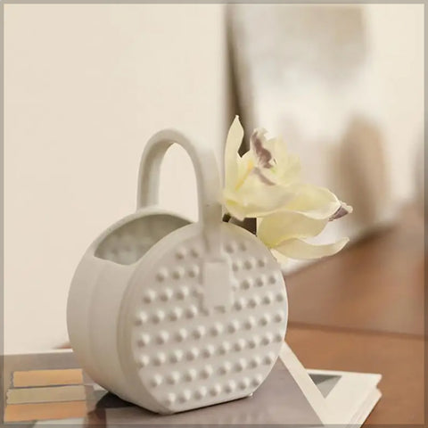 White ceramic vase