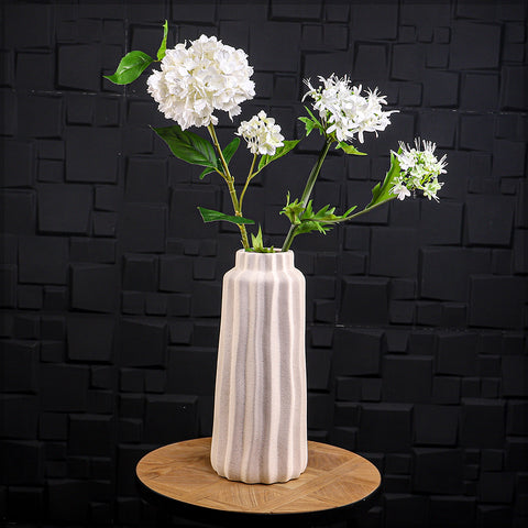 Modern cream ceramic vase for minimalist styling