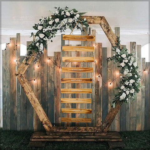 Handmade wooden ladder wedding sign