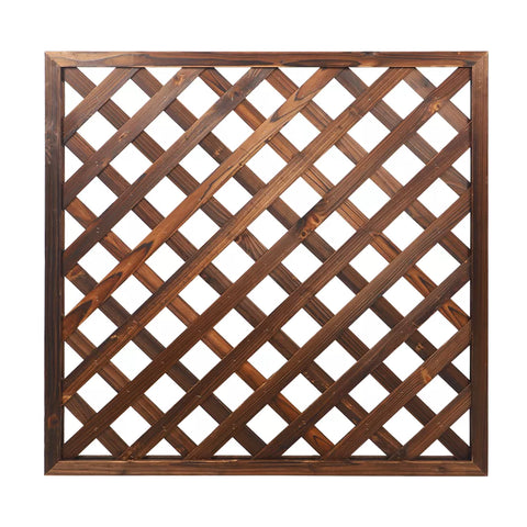 Decorative wooden fence screen