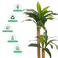 Lifelike artificial dracaena plant in stylish pot