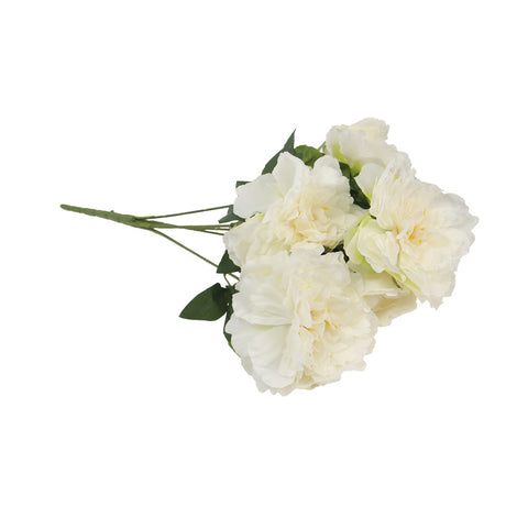 Artificial Silk Peony Flowers White