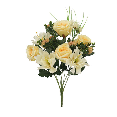 7 Heads Artificial Silk Kaffir Rose Flowers