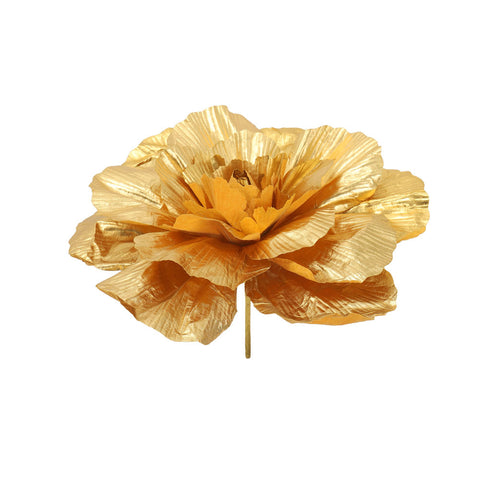 Decoration Peony Paper Flower Wall Gold-PE