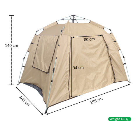 Instant setup pop up tent for outdoor use