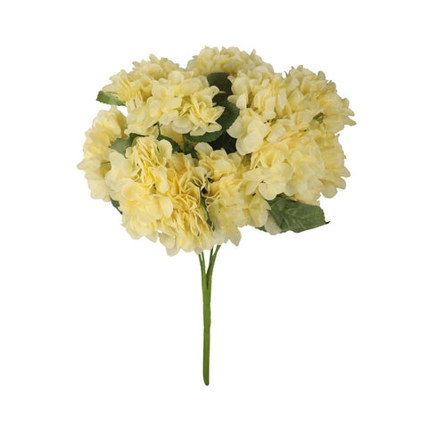 Silk Artificial Hydrangea Flowers Yellow