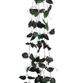 Artificial fake string leaves ivy vine in purple for vibrant decor