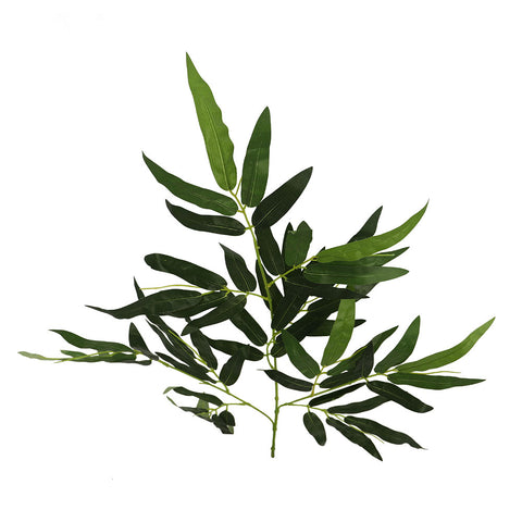 Artificial fake bamboo leaves green