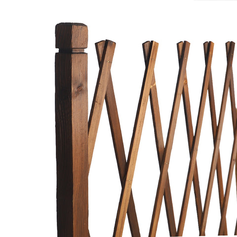 Extendable Wooden Grid Fence