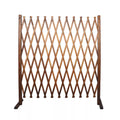 Extendable wooden grid fence