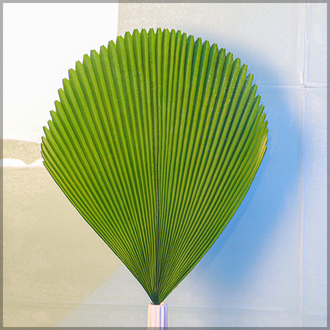 Artificial fan palm leaf for tropical home decor