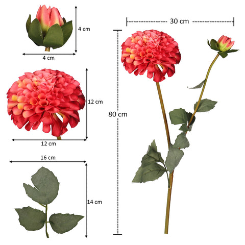 Faux Dahlia Flower Stem