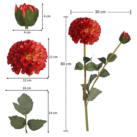 Faux Dahlia Flower Stem