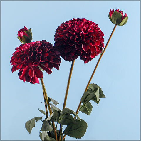 Faux Dahlia Flower Stem