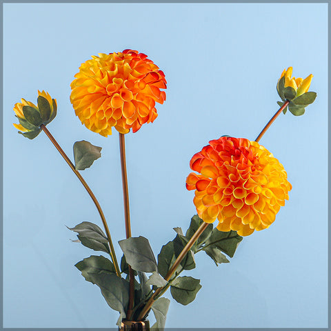 Faux Dahlia Flower Stem