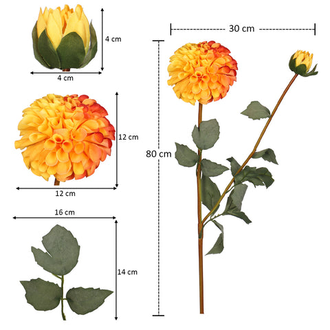 Faux Dahlia Flower Stem