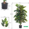 Artificial green ficus tree for stylish indoor spaces