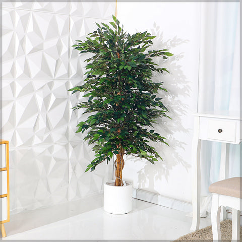 Stylish faux ficus plant for contemporary interiors