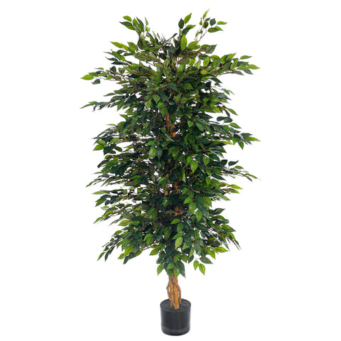 Lifelike green artificial ficus plant for vibrant spaces