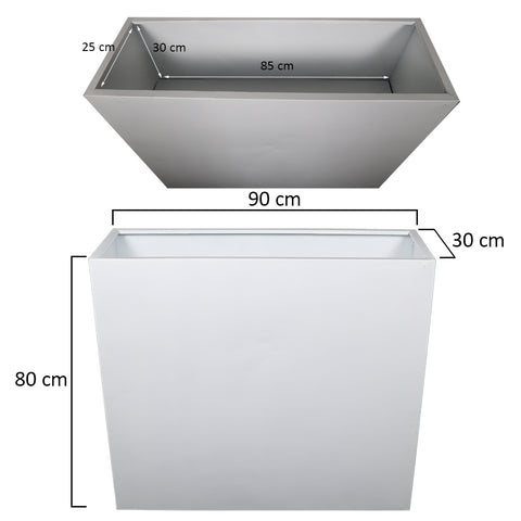 Rectangular steel planter