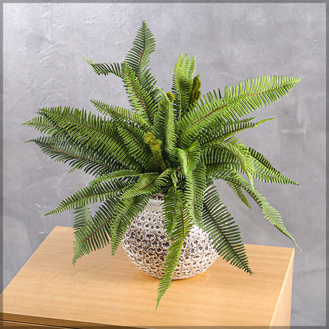 Realistic artificial ferns for indoor styling