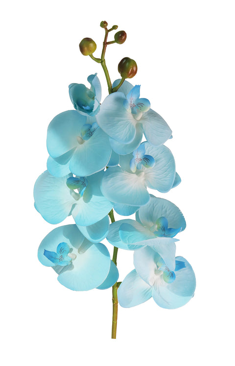 L-BLUE Artificial Silk Orchid Flowers