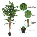 Realistic artificial ficus tree for home décor