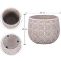 Modern Floral Pattern Cement Flower Vase