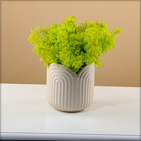 Elegant ceramic floral vase for home interiors