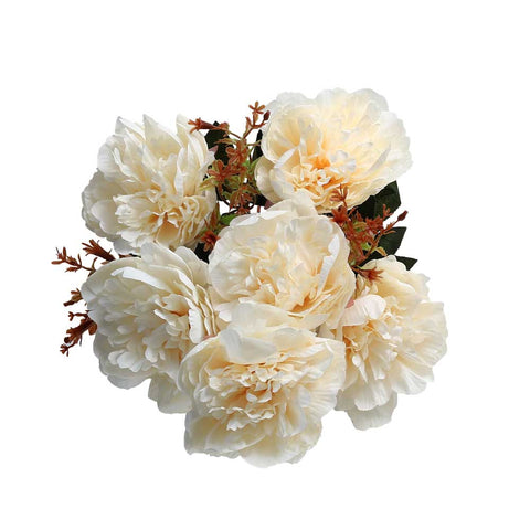 Artificial Silk Rosa Floribunda Flower