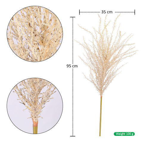 Artificial Silver Grass Flower Stem