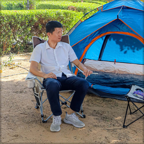 Heavy-duty foldable camping chair for durable, long-lasting use