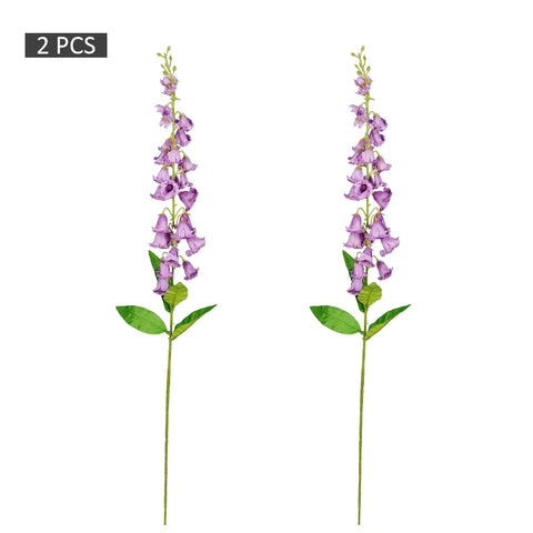 2pcs Artificial Foxglove Single Stem Flowers