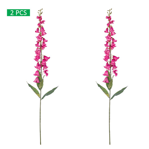 2pcs Artificial Foxglove Single Stem Flowers