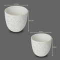 Decorative frosted plastic pots